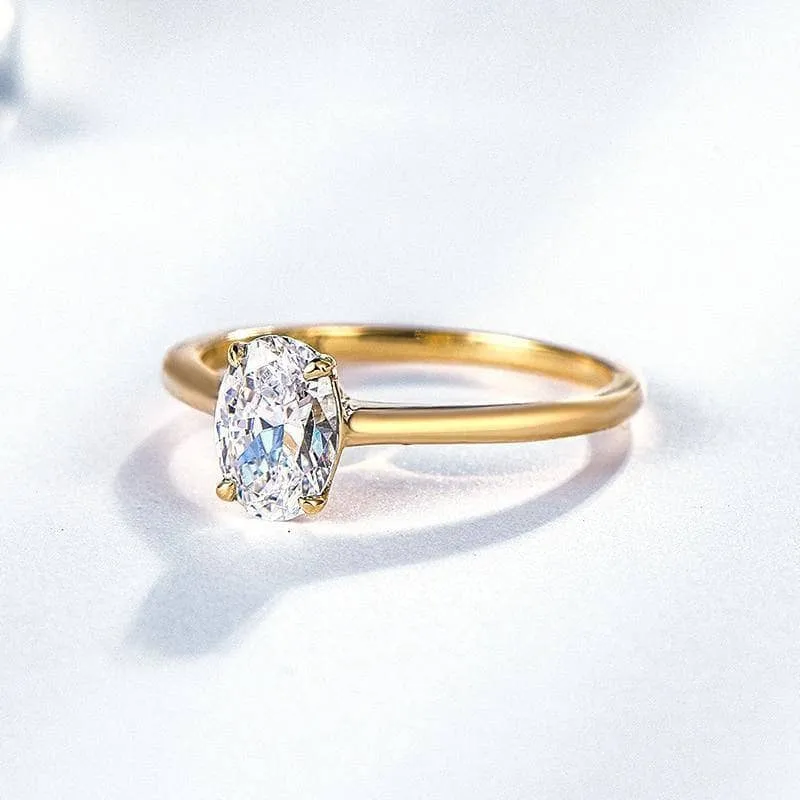 10k Yellow Gold Diamond Engagement Ring