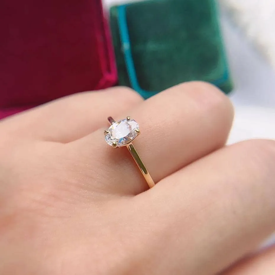 10k Yellow Gold Diamond Engagement Ring