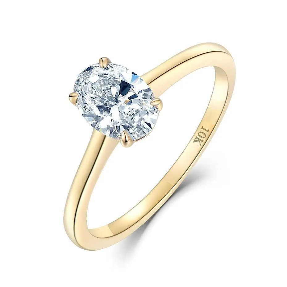 10k Yellow Gold Diamond Engagement Ring