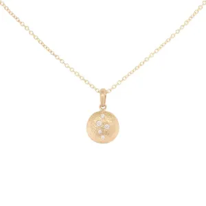 12mm 'Boulder' Dancing Diamond Disc Necklace