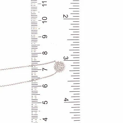 14K Diamond Pave Disc Circle Necklace White Gold 0.12ctw