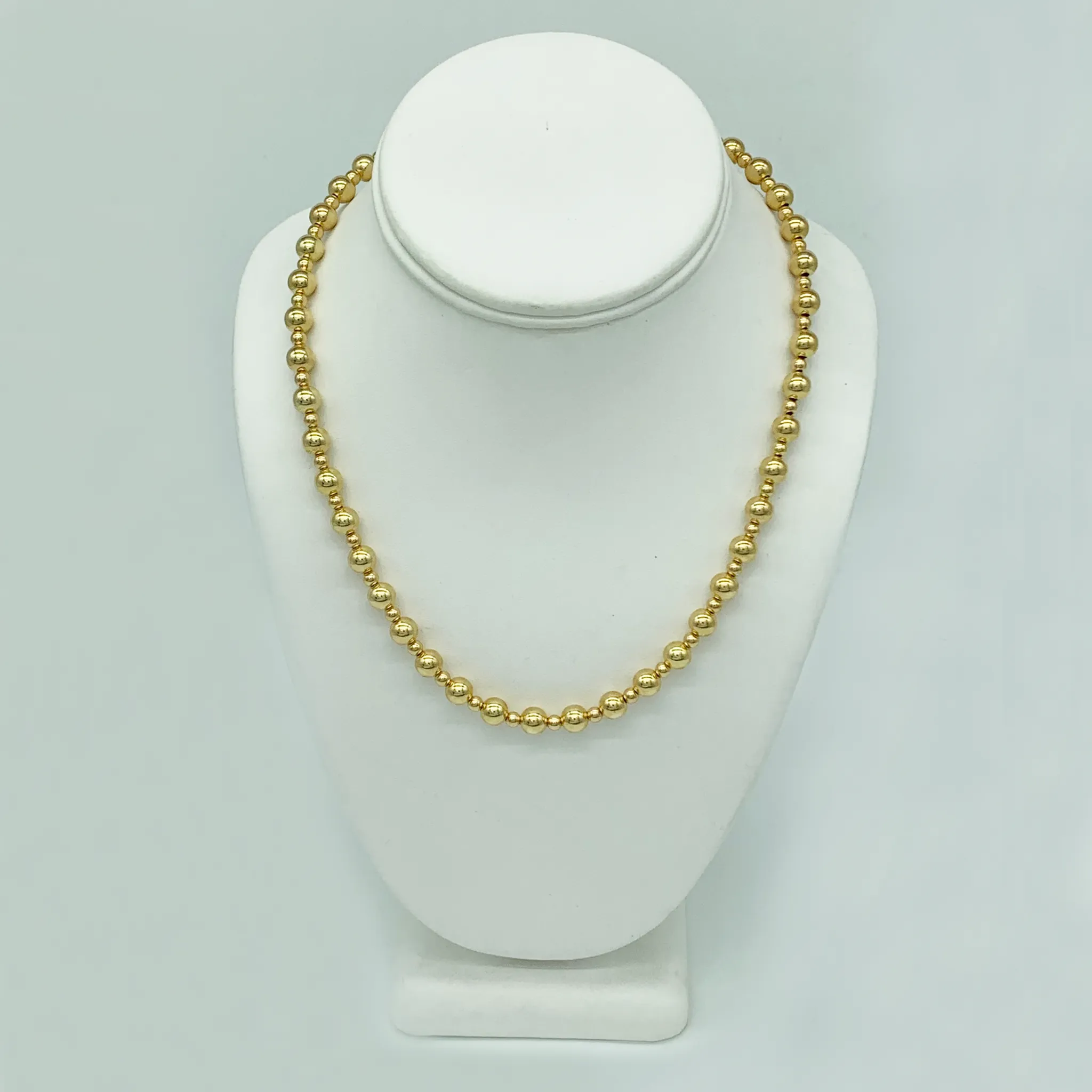14k Gold Beaded 18" Necklace