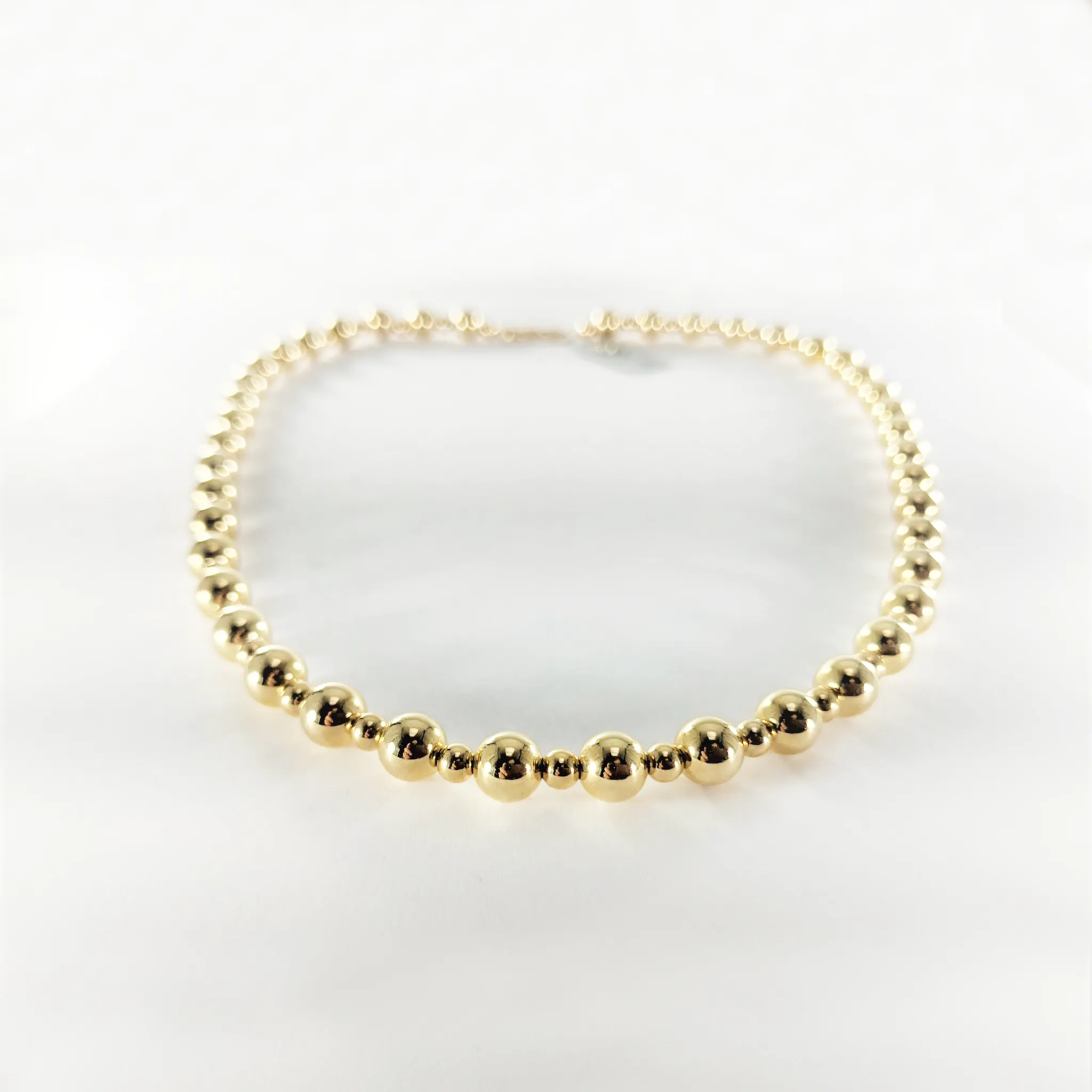 14k Gold Beaded 18" Necklace