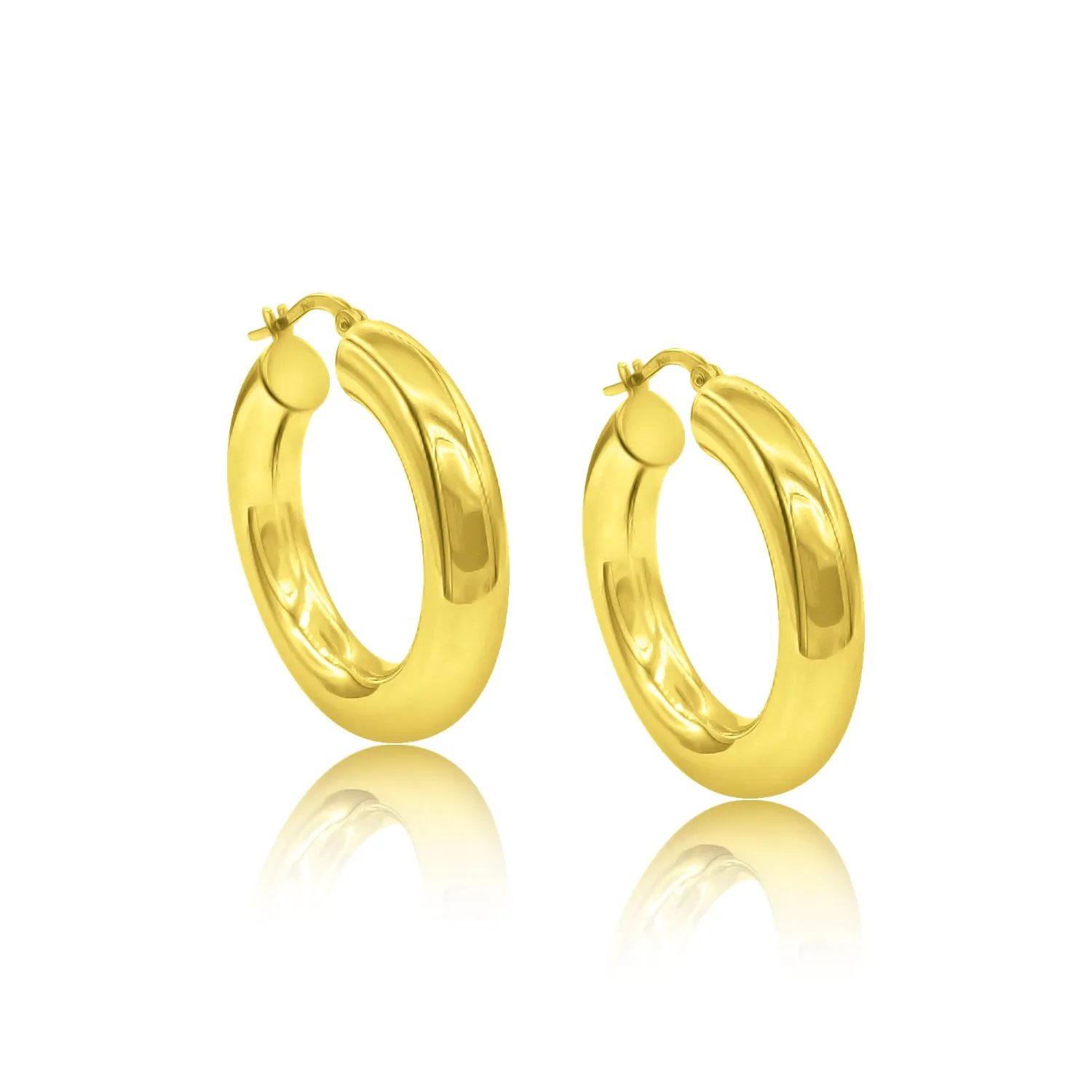 14K Gold Dahlia Hoops