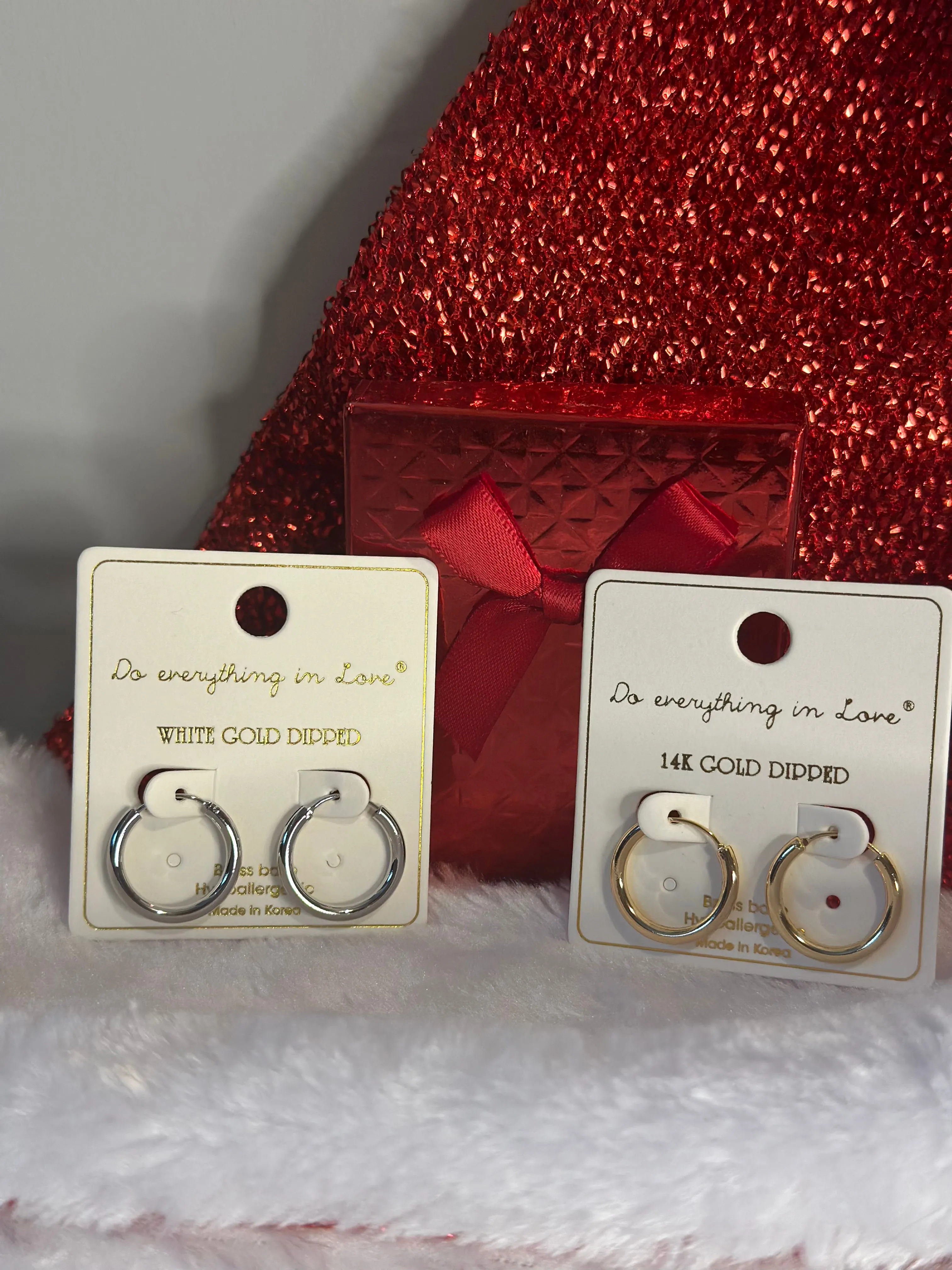 14k Gold Dipped Hoop Earrings