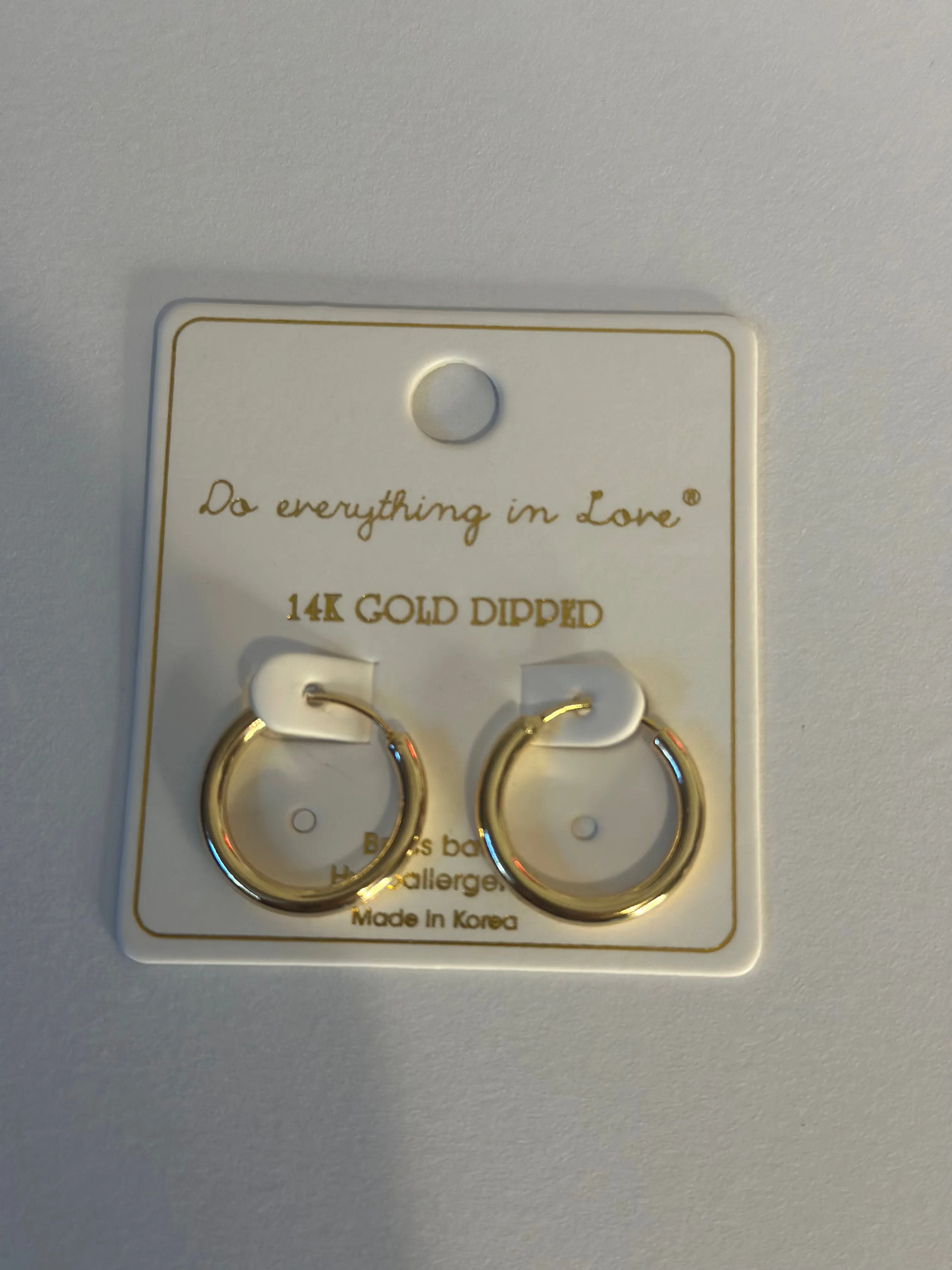 14k Gold Dipped Hoop Earrings