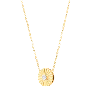 14k Italian Gold Starburst Diamond Pendant-FDF085821BDM16