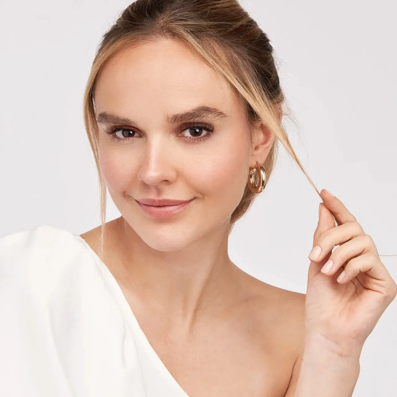 14k Polished Chunky Hoop Earrings