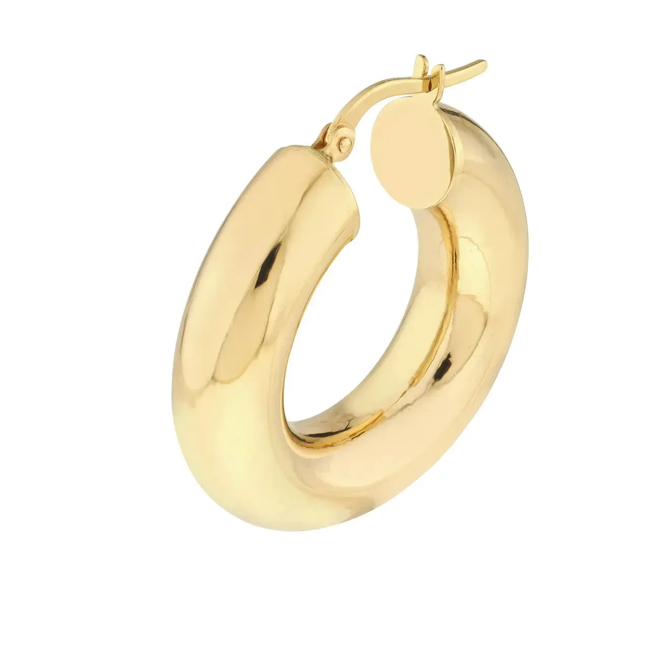 14k Polished Chunky Hoop Earrings