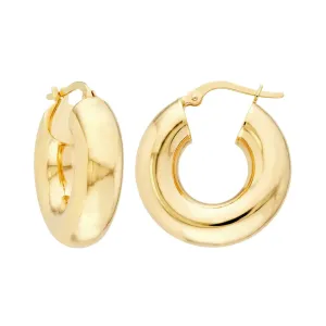 14k Polished Chunky Hoop Earrings