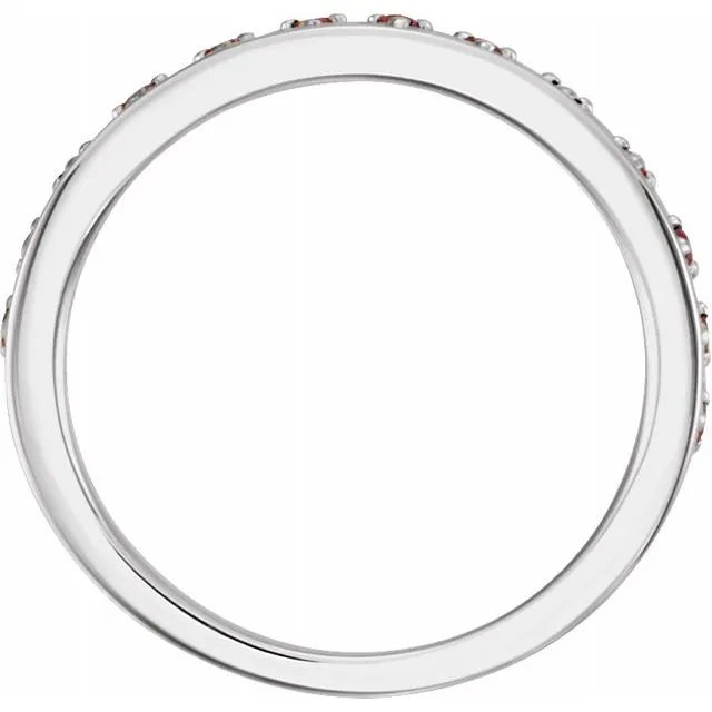 14K White 1/8 CTW Natural Diamond Stackable Ring