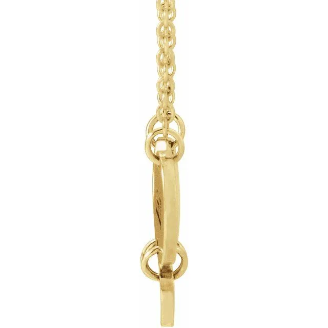 14K Yellow Gold 3-Disc Engravable Family Disc 18" Necklace