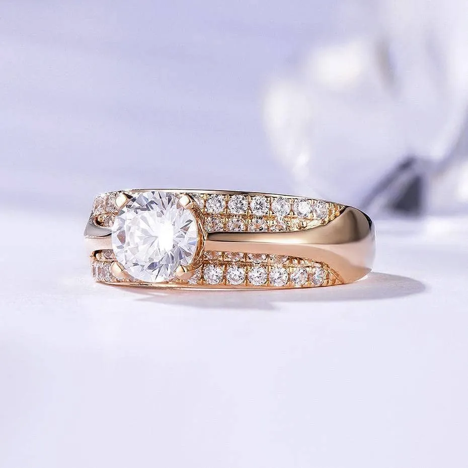 14K Yellow Gold Diamond Engagement Ring