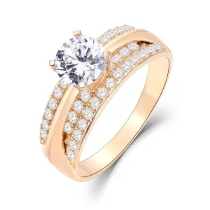 14K Yellow Gold Diamond Engagement Ring