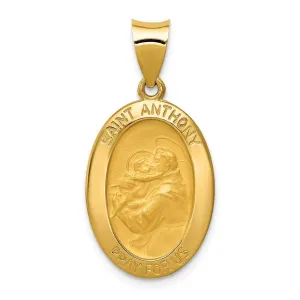 14k Yellow Gold Saint Anthony Medal Pendant