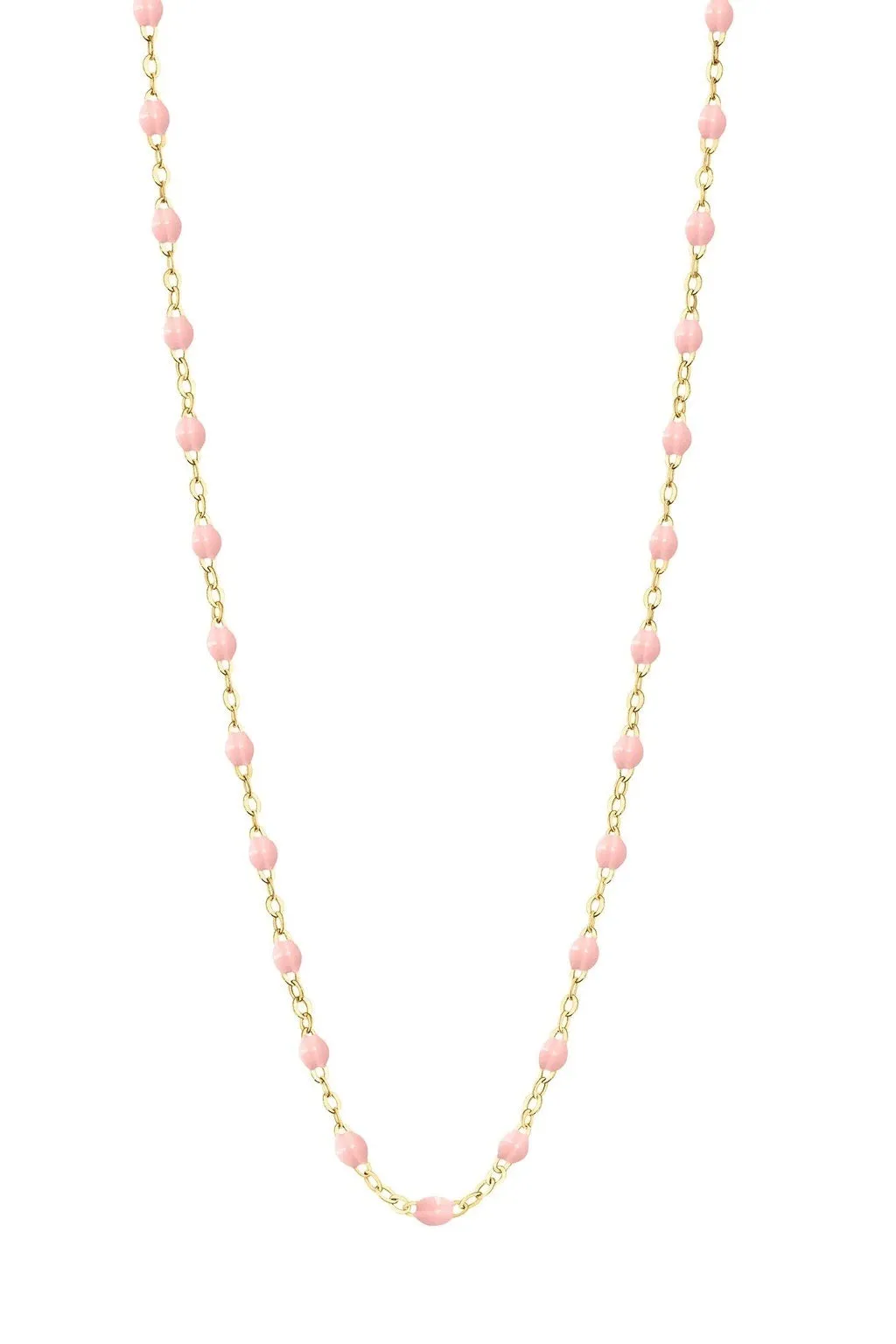 16.5" Classic Gigi Necklace - Baby Pink   Yellow Gold