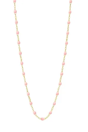 16.5" Classic Gigi Necklace - Baby Pink   Yellow Gold