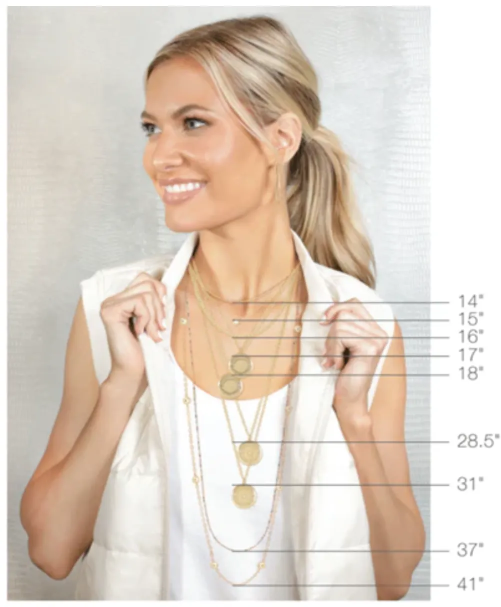 16" Blessing Gold Disc Necklace