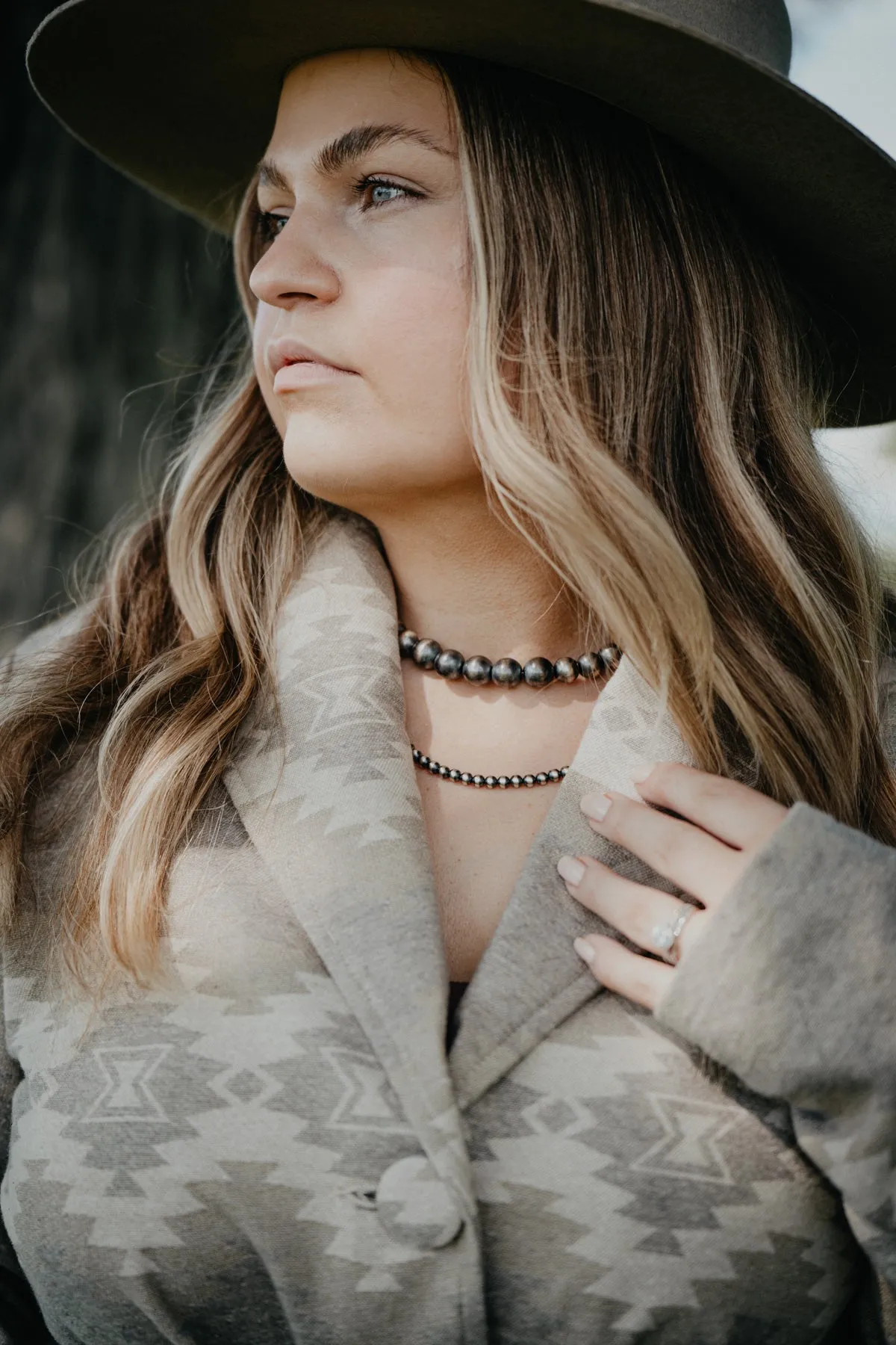 16" Graduated Navajo Pearl Necklace