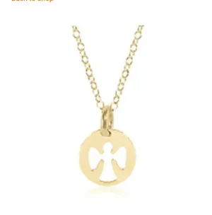 16" Necklace Gold with Small Guardian Disc