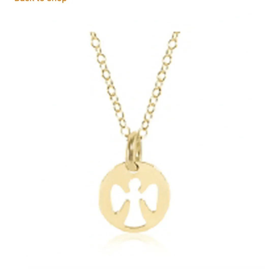16" Necklace Gold with Small Guardian Disc