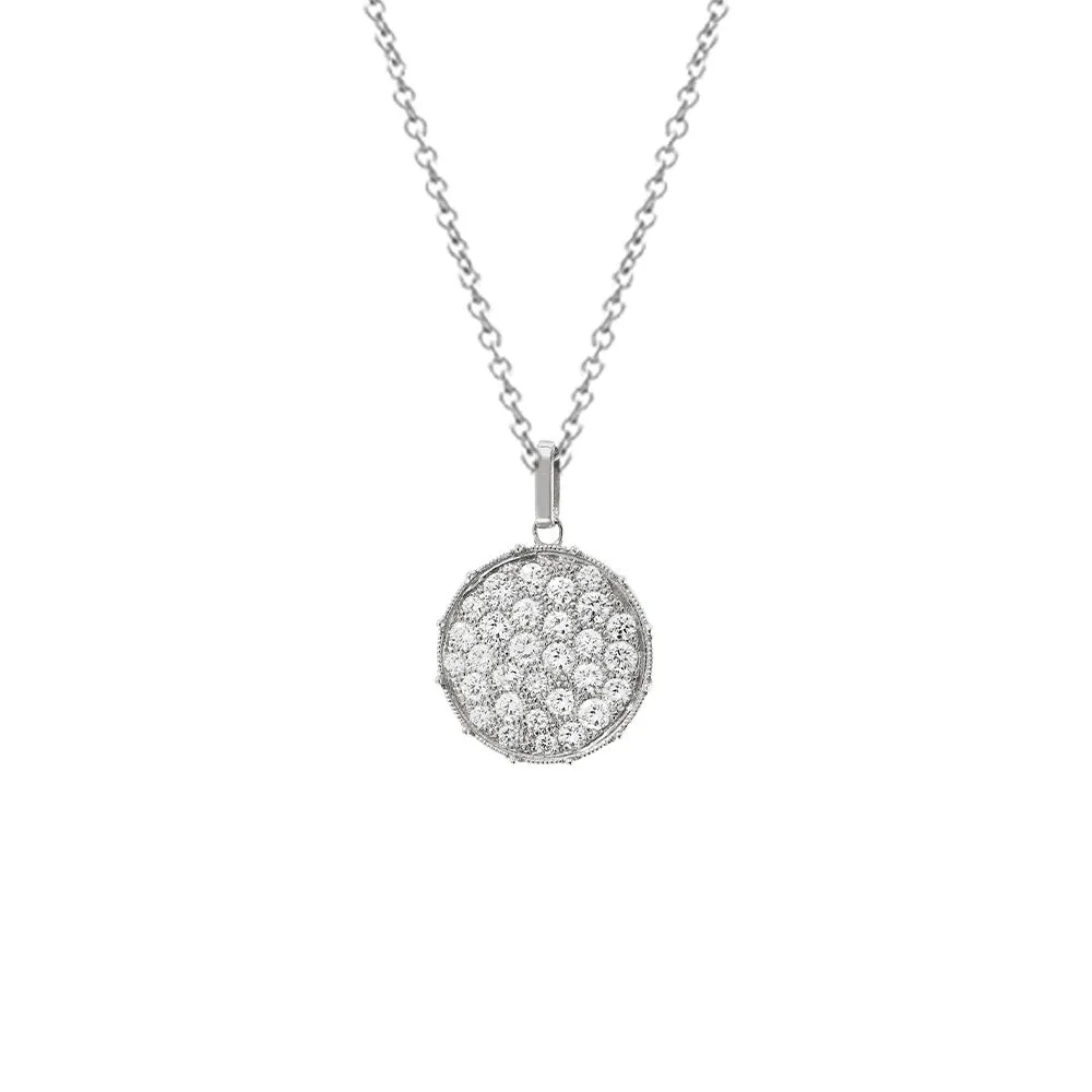 18 Karat White gold Confetti Pendant with White Diamonds