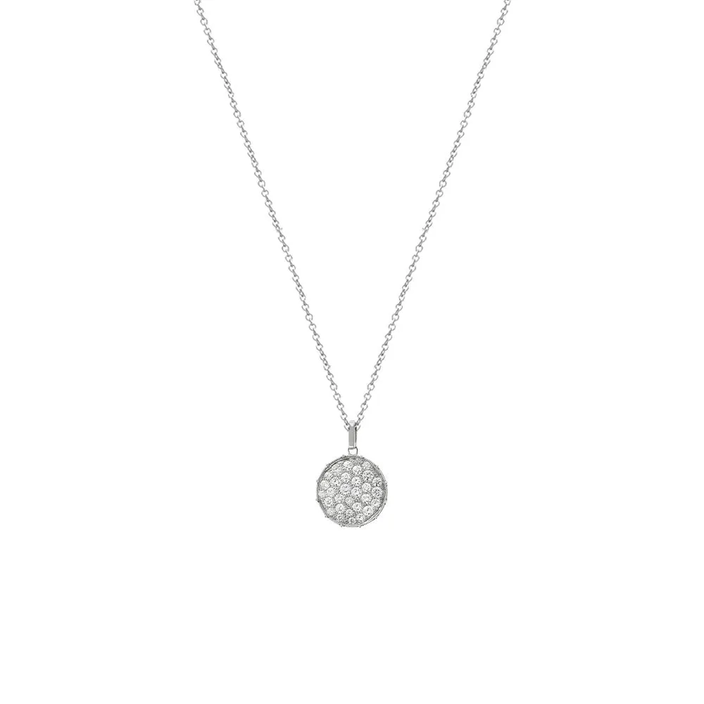18 Karat White gold Confetti Pendant with White Diamonds