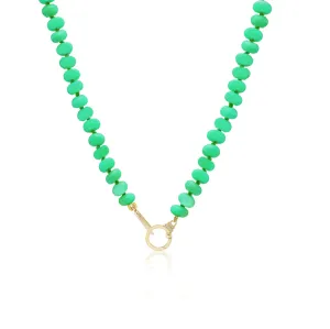 18KY Chrysophase Beaded Necklace