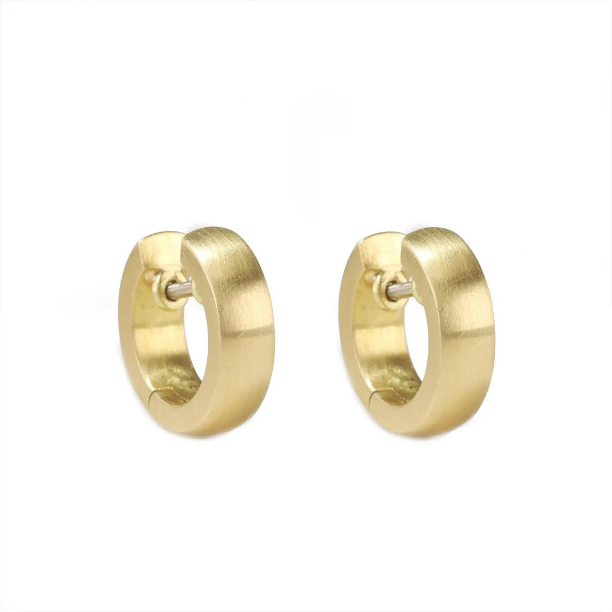 20K Gold Narrow "Huggie" Hoops