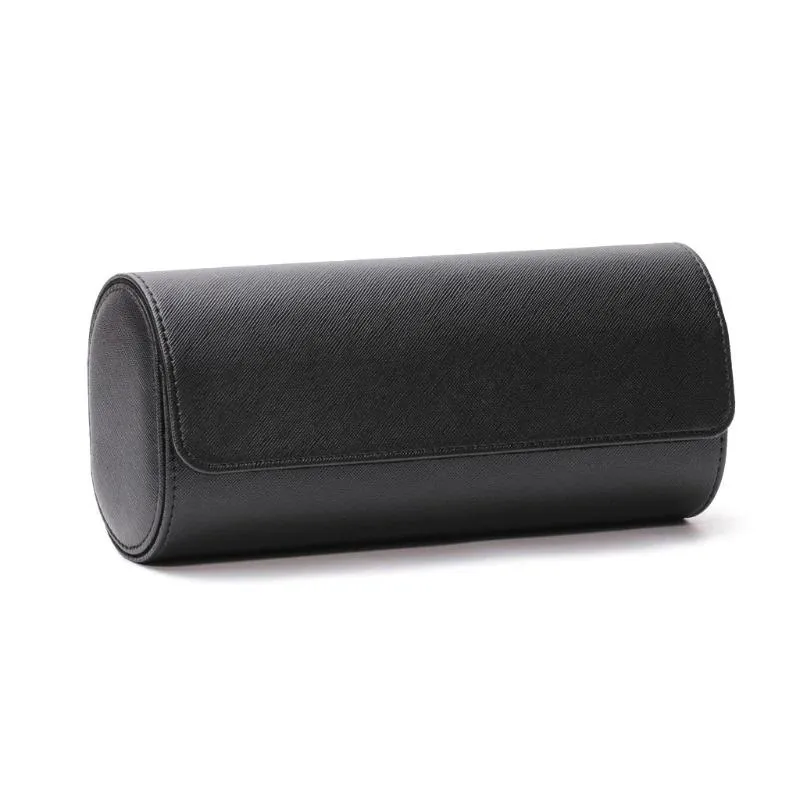 3 Slots Leather Roll Watch Travel Case