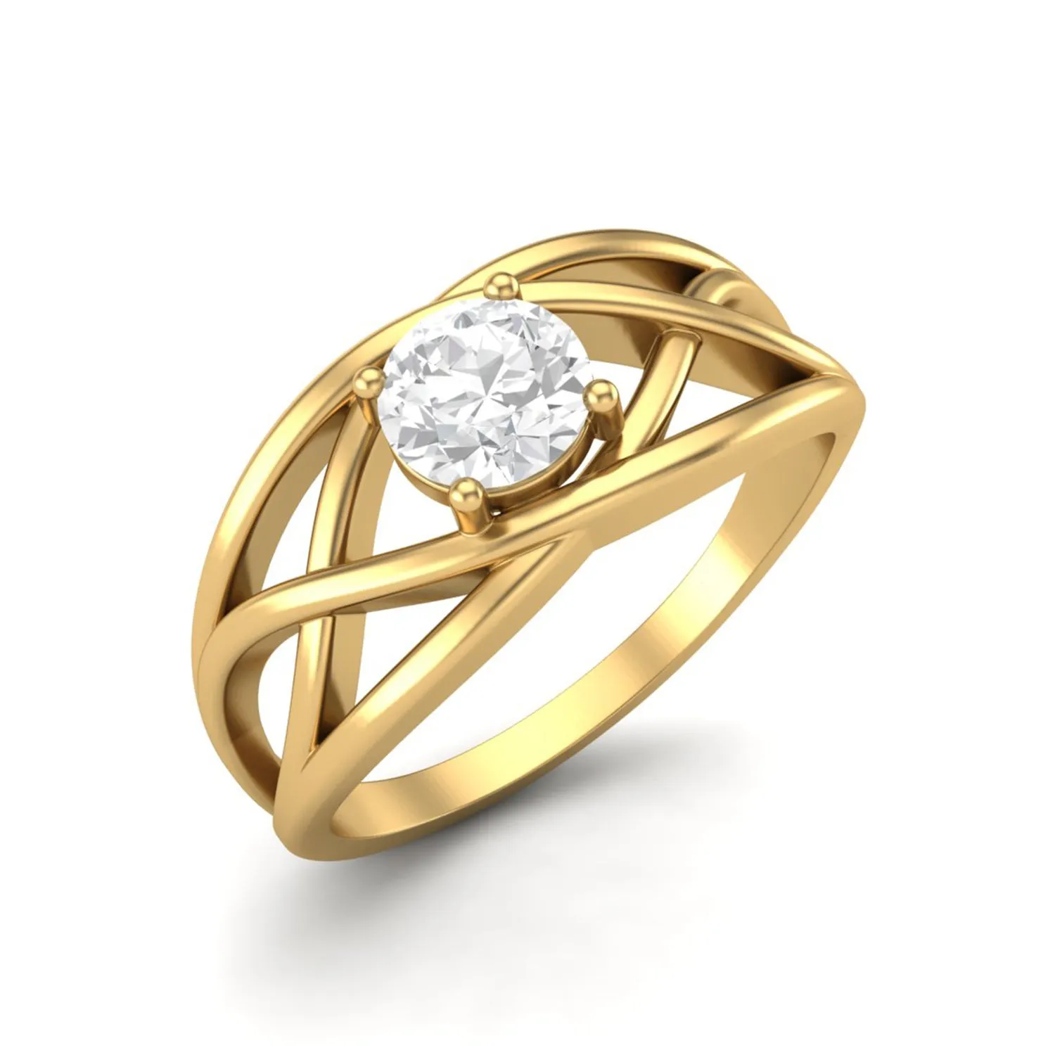 5.00X5.00 MM Round Shape Moissanite Celtic Knot  Love Gift Ring