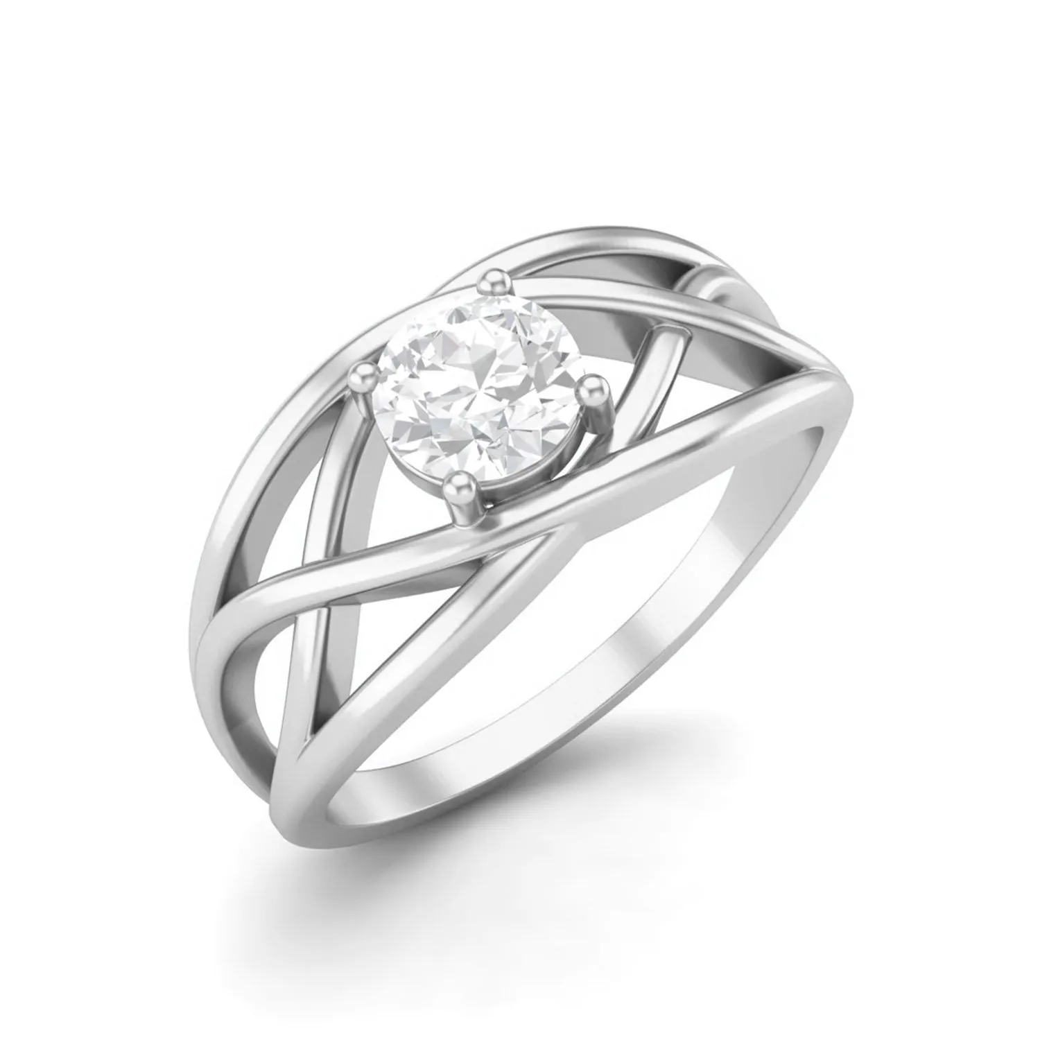 5.00X5.00 MM Round Shape Moissanite Celtic Knot  Love Gift Ring