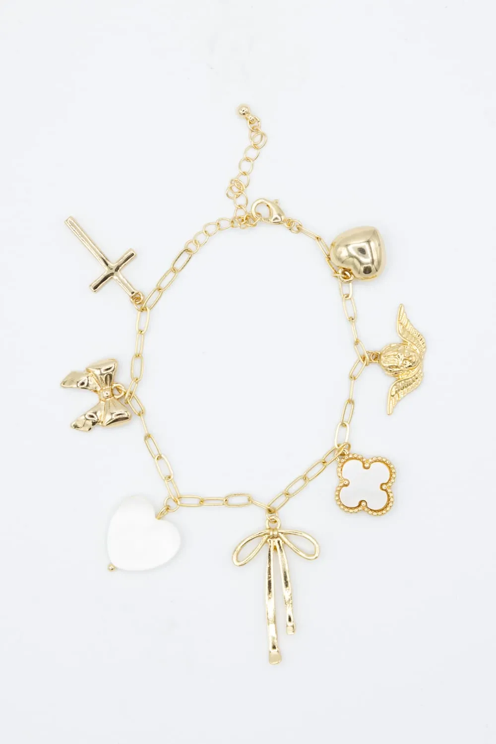 7 Charm Bracelet in White Gold | NBA114GDWHT
