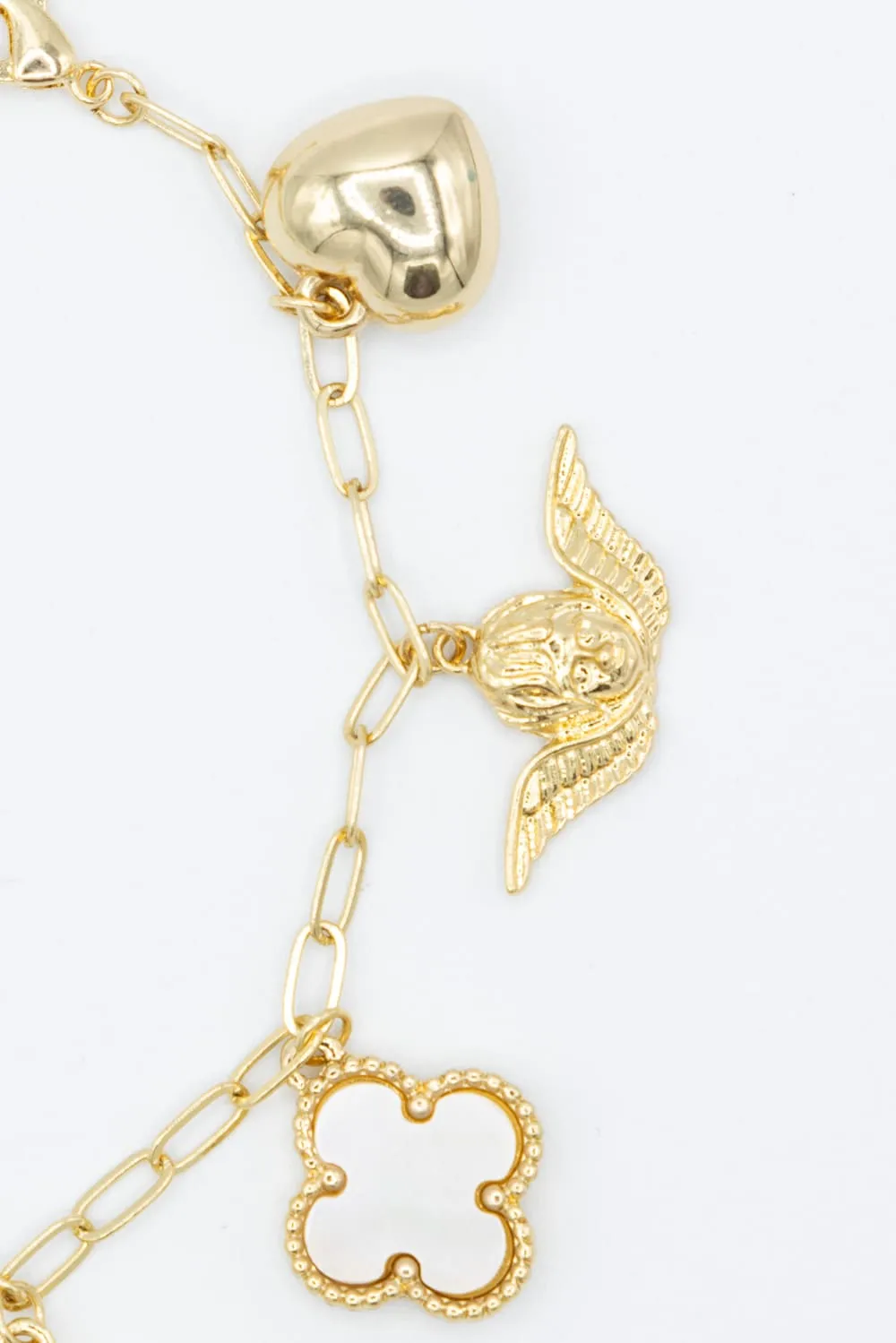 7 Charm Bracelet in White Gold | NBA114GDWHT