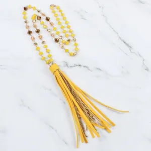 72662 - Crystal Tassel Necklace