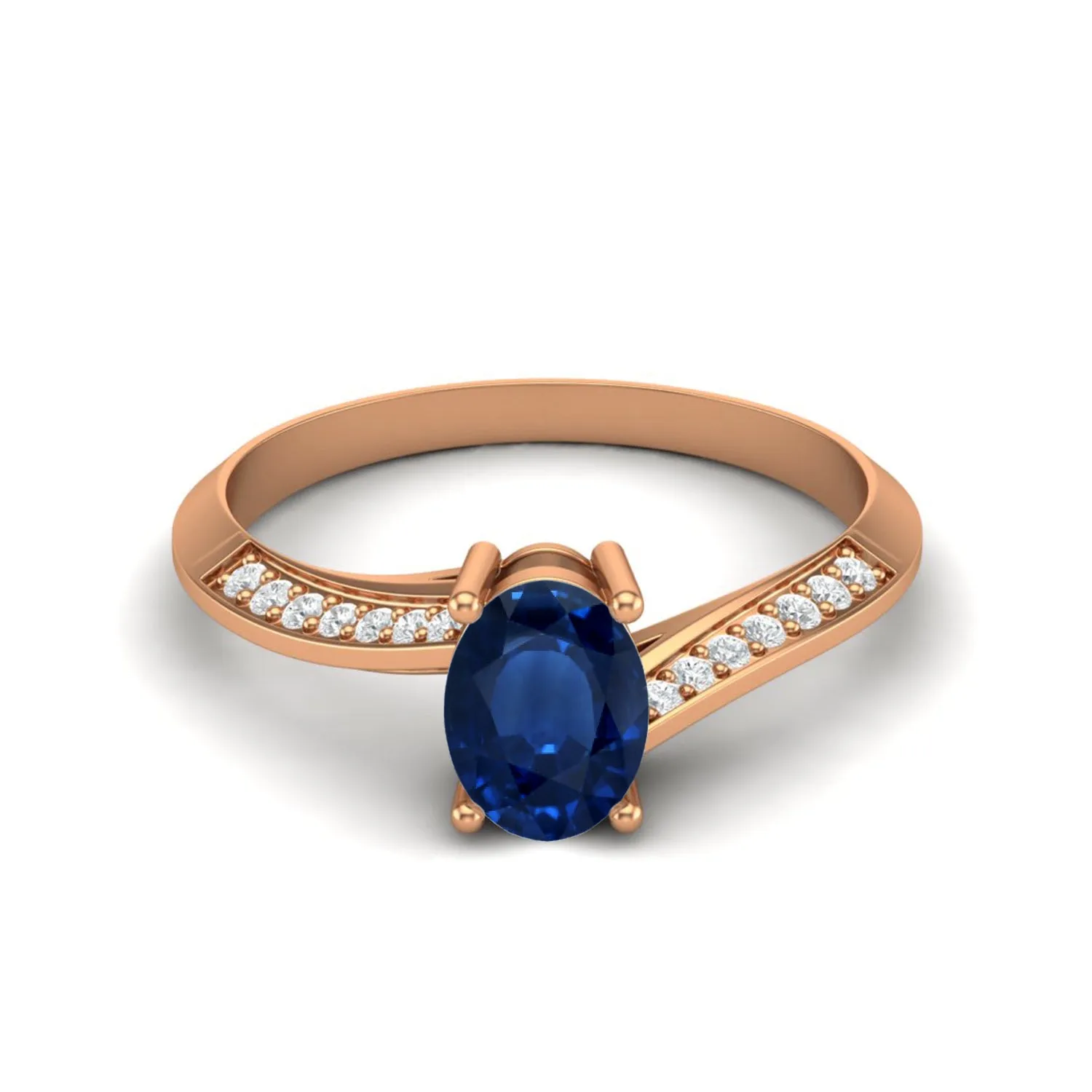 925 Sterling Silver Blue Sapphire Solitaire Accents Wedding Ring 1.56 Cts Ring For Women