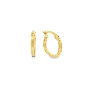 9ct Yellow Gold 10mm Round Twist Hoops GEAR395