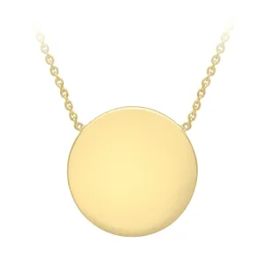9ct Yellow Gold Floating Disc Personalised Necklace