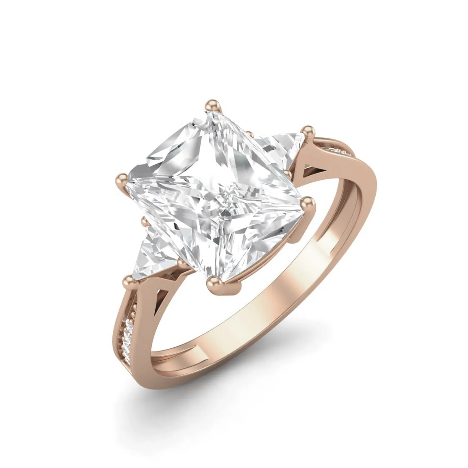 9X7 MM Cushion Shape Moissanite Solitaire Statement Ring