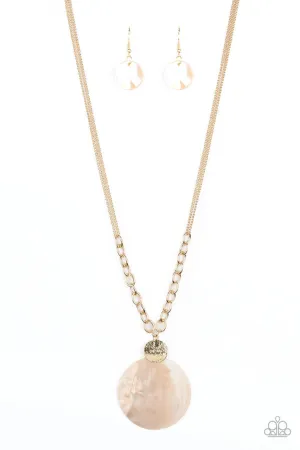 A Top-SHELLer Gold Paparazzi Necklace