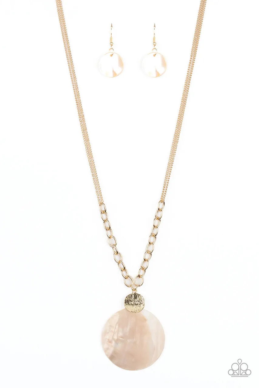 A Top-SHELLer Gold Paparazzi Necklace