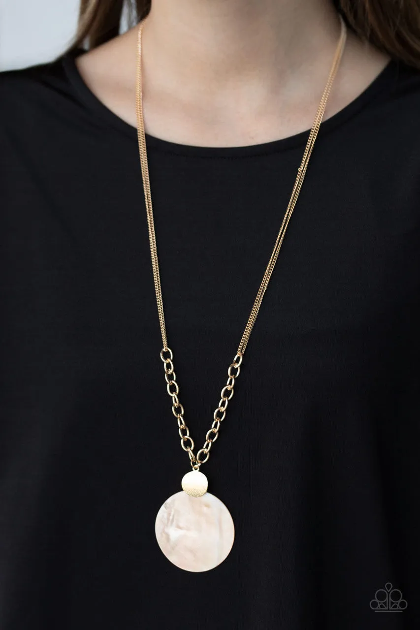 A Top-SHELLer Gold Paparazzi Necklace