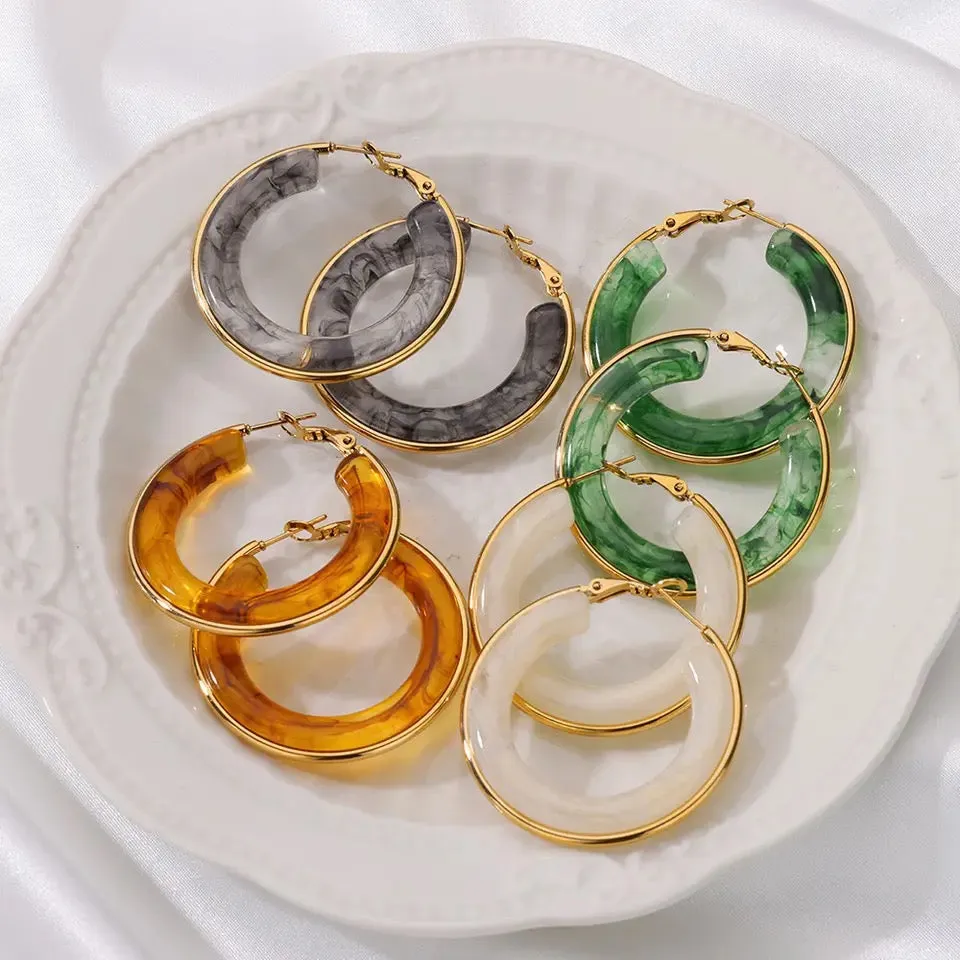 Acrylic Hoop Earrings