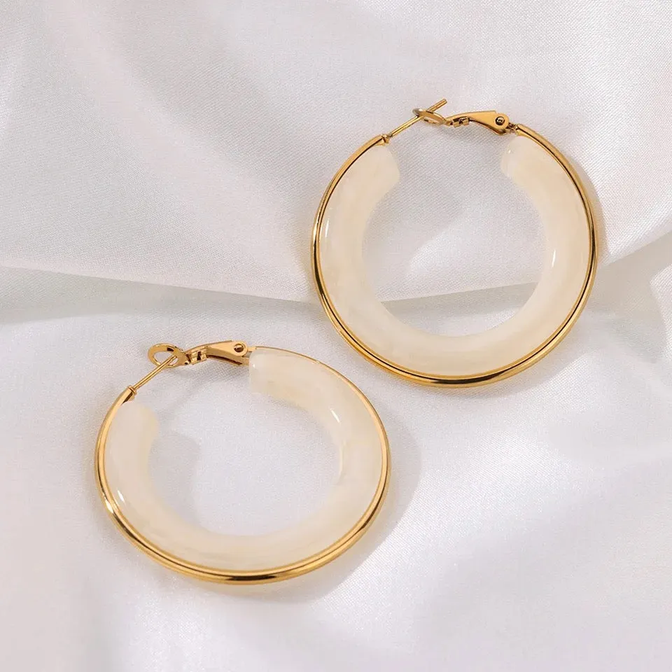Acrylic Hoop Earrings