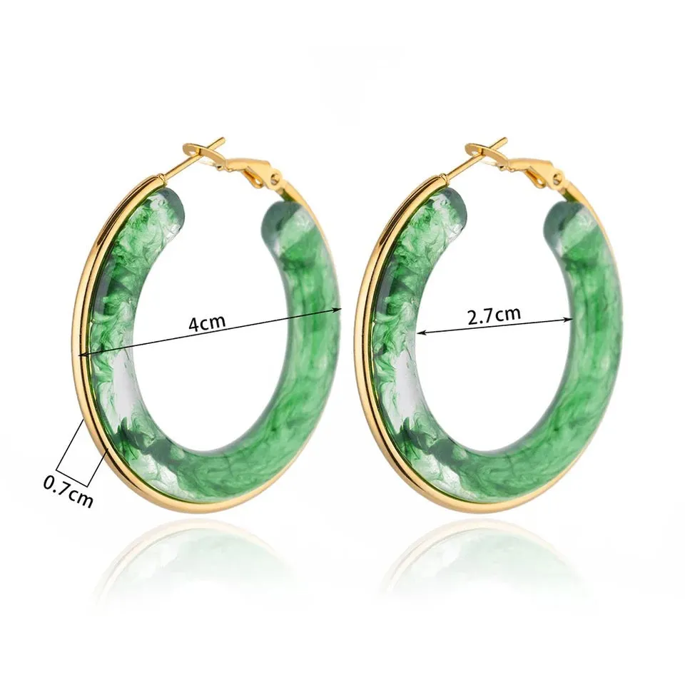 Acrylic Hoop Earrings