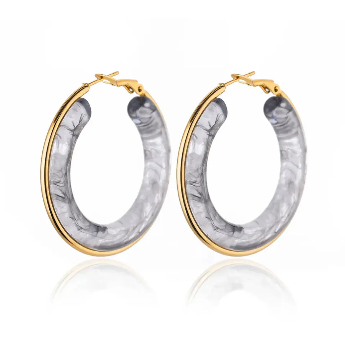 Acrylic Hoop Earrings