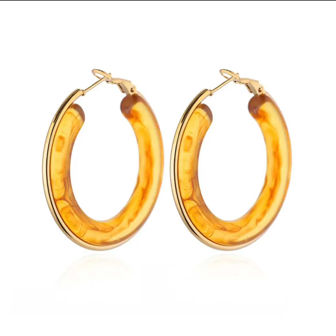 Acrylic Hoop Earrings