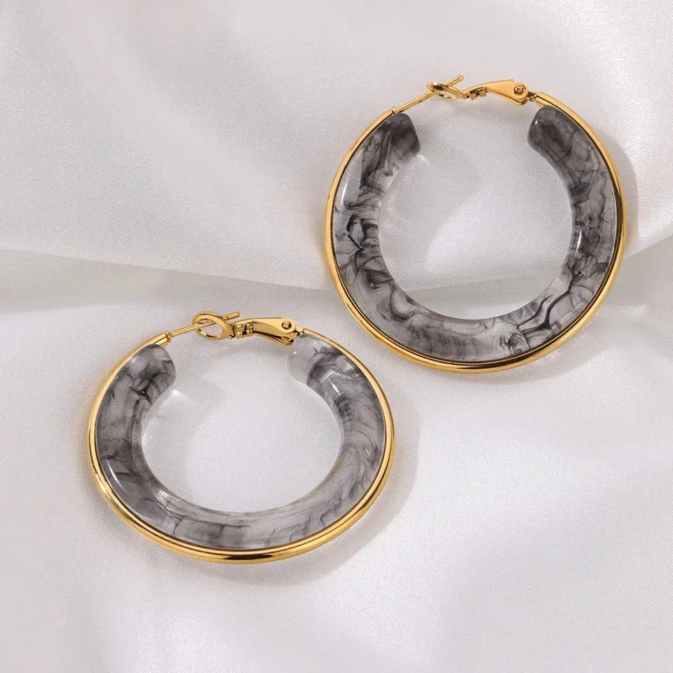 Acrylic Hoop Earrings