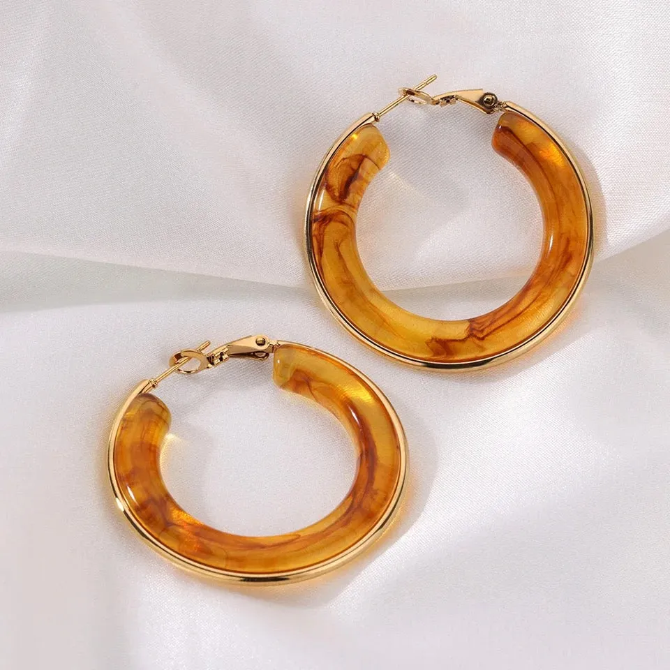 Acrylic Hoop Earrings