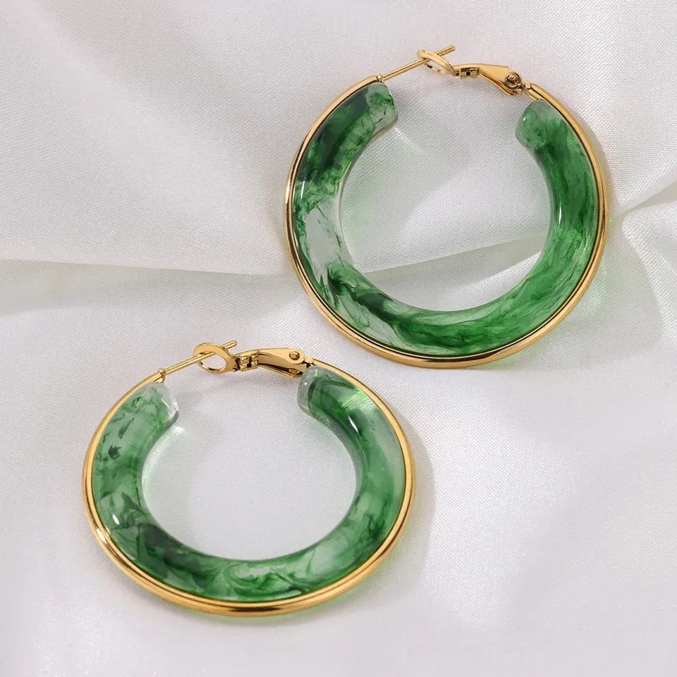Acrylic Hoop Earrings